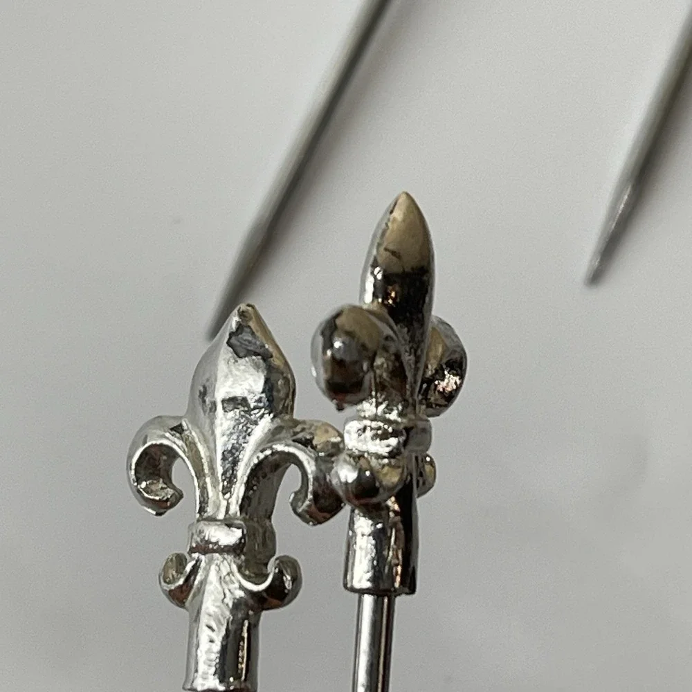 Assorted Stainless Cocktail Picks Skewers Lot Of 21 Fleur de lis Bird Barware